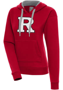 Antigua Rutgers Scarlet Knights Womens Red Full Front Victory Hooded Sweatshirt