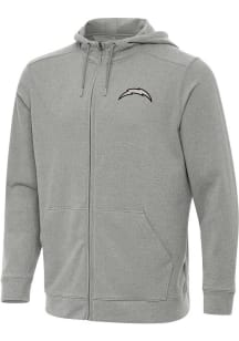 Antigua Los Angeles Chargers Mens Grey Carbon Effortless Light Weight Jacket