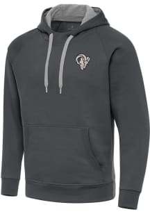 Antigua Los Angeles Rams Mens Charcoal Carbon Victory Long Sleeve Hoodie