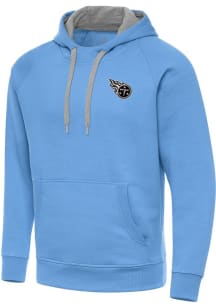 Antigua Tennessee Titans Mens Blue Carbon Victory Long Sleeve Hoodie