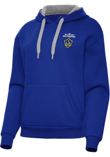 Antigua LA Galaxy Womens Blue 2024 Cup Champions Victory Hooded Sweatshirt