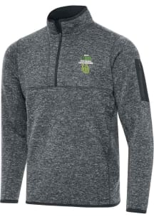 Antigua Oregon Ducks Mens Grey 2024 Big Ten Football Champions Fortune Long Sleeve Qtr Zip Fashion..
