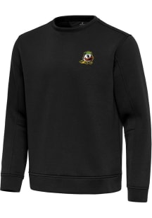 Antigua Oregon Ducks Mens Black Relevant Long Sleeve Crew Sweatshirt