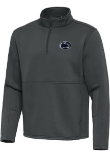 Antigua Penn State Nittany Lions Mens Grey Twist Long Sleeve Qtr Zip Pullover