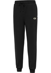 Antigua Green Bay Packers Mens Black Idol Sweatpants