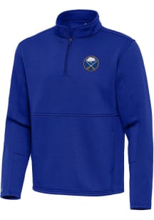 Antigua Buffalo Sabres Mens Blue Twist Long Sleeve Qtr Zip Pullover