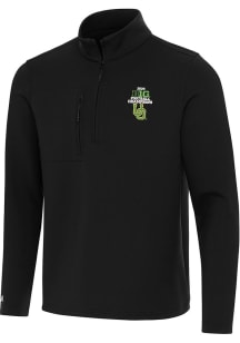 Antigua Oregon Ducks Mens Black 2024 Big Ten Football Champions Insider Long Sleeve Qtr Zip Pullov..