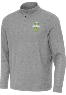 Antigua Oregon Ducks Mens Black 2024 Big Ten Football Champions Subtle Long Sleeve Qtr Zip Pullove..