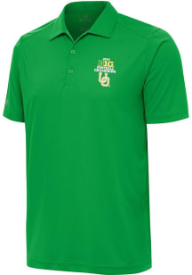 Antigua Oregon Ducks Mens Green 2024 Big Ten Football Champions Tribute Short Sleeve Polo