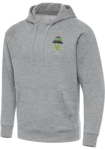 Antigua Oregon Ducks Mens Grey 2024 Big Ten Football Champions Victory Long Sleeve Hoodie