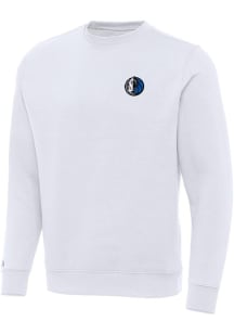 Antigua Dallas Mavericks Mens White Alternate Victory Long Sleeve Crew Sweatshirt