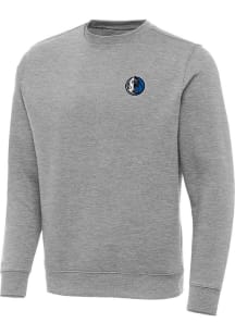 Antigua Dallas Mavericks Mens Grey Alternate Victory Long Sleeve Crew Sweatshirt