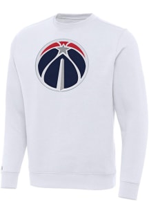 Antigua Washington Wizards Mens White Full Front Victory Long Sleeve Crew Sweatshirt