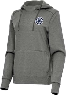 Antigua Los Angeles Clippers Womens Black Justice Hooded Sweatshirt
