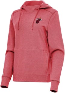 Antigua Miami Heat Womens Red Alternate Justice Hooded Sweatshirt