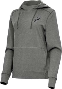 Antigua San Antonio Spurs Womens Black Justice Hooded Sweatshirt