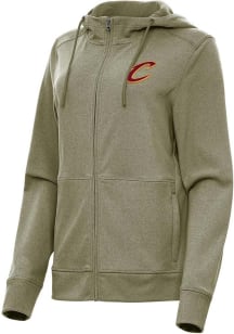 Antigua Cleveland Cavaliers Womens Olive Seeker Light Weight Jacket
