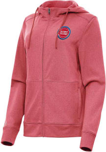 Antigua Detroit Pistons Womens Red Heather Seeker Light Weight Jacket