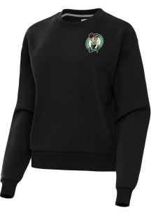 Antigua Boston Celtics Womens Black Victory Crew Sweatshirt