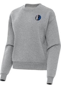 Antigua Dallas Mavericks Womens Grey Alternate Victory Crew Sweatshirt