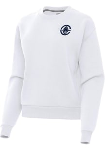 Antigua Los Angeles Clippers Womens White Victory Crew Sweatshirt