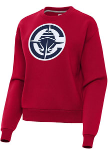 Antigua Los Angeles Clippers Womens Red Full Front Victory Crew Sweatshirt