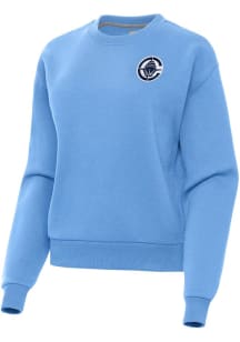 Antigua Los Angeles Clippers Womens Blue Victory Crew Sweatshirt