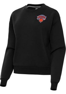 Antigua New York Knicks Womens Black Victory Crew Sweatshirt