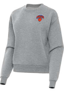 Antigua New York Knicks Womens Grey Victory Crew Sweatshirt