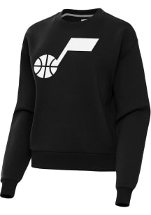 Antigua Utah Jazz Womens Black Full Front Victory Crew Sweatshirt