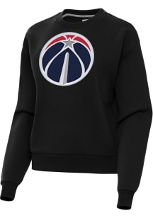 Antigua Washington Wizards Womens Black Full Front Victory Crew Sweatshirt