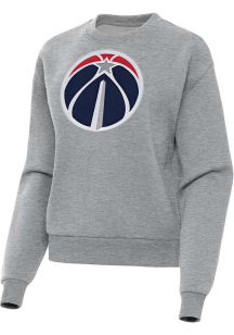 Antigua Washington Wizards Womens Grey Full Front Victory Crew Sweatshirt