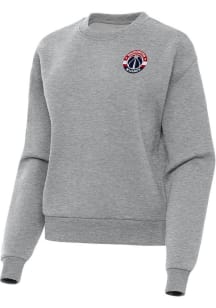 Antigua Washington Wizards Womens Grey Victory Crew Sweatshirt