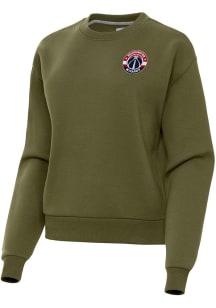 Antigua Washington Wizards Womens Olive Victory Crew Sweatshirt