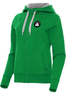 Antigua Boston Celtics Womens Green Metallic Victory Long Sleeve Full Zip Jacket
