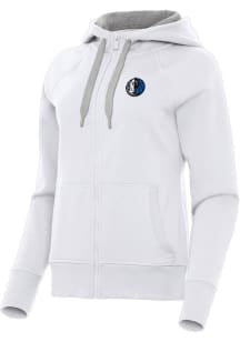 Antigua Dallas Mavericks Womens White Alternate Victory Long Sleeve Full Zip Jacket