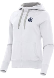 Antigua Los Angeles Clippers Womens White Victory Long Sleeve Full Zip Jacket