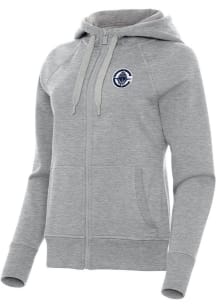 Antigua Los Angeles Clippers Womens Grey Victory Long Sleeve Full Zip Jacket