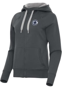 Antigua Los Angeles Clippers Womens Charcoal Victory Long Sleeve Full Zip Jacket
