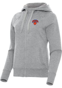 Antigua New York Knicks Womens Grey Victory Long Sleeve Full Zip Jacket