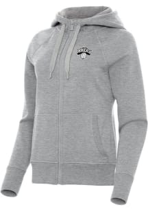 Antigua New York Knicks Womens Grey Metallic Victory Long Sleeve Full Zip Jacket