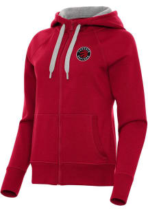 Antigua Toronto Raptors Womens Red Victory Long Sleeve Full Zip Jacket