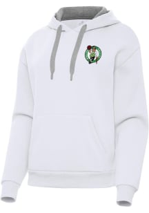 Antigua Boston Celtics Womens White Victory Hooded Sweatshirt