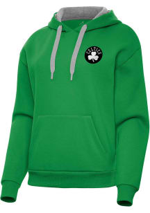 Antigua Boston Celtics Womens Green Metallic Victory Hooded Sweatshirt