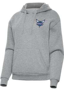 Antigua Charlotte Hornets Womens Grey Victory Hooded Sweatshirt