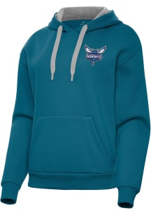Antigua Charlotte Hornets Womens Teal Victory Hooded Sweatshirt