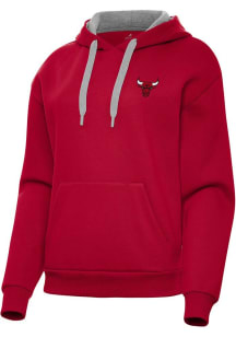 Antigua Chicago Bulls Womens Red Alternate Victory Hooded Sweatshirt