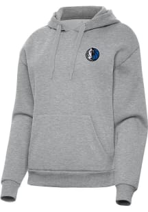 Antigua Dallas Mavericks Womens Grey Alternate Victory Hooded Sweatshirt