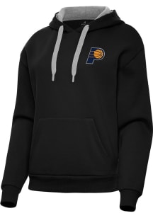 Antigua Indiana Pacers Womens Black Victory Hooded Sweatshirt