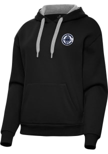Antigua Los Angeles Clippers Womens Black Victory Hooded Sweatshirt